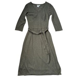 Isabella Bird Wool Angora Blend Belted Midi Dress Green Small‎ Fall Winter